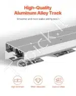 Stumdomų durų furnitūra, dvigubi bėgeliai, 1.83 m / 68 kg - Image 3