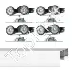 Stumdomų durų furnitūra, dvigubi bėgeliai, 1.83 m / 68 kg - Image 8