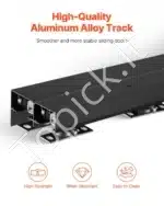 Stumdomų durų furnitūra, dvigubi bėgeliai, 2.44 m / 68 kg - Image 3