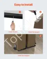 Stumdomų durų furnitūra, dvigubi bėgeliai, 2.44 m / 68 kg - Image 5