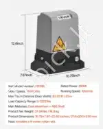 Stumdomų vartų automatikos komplektas, 280 W / 600 kg - Image 7