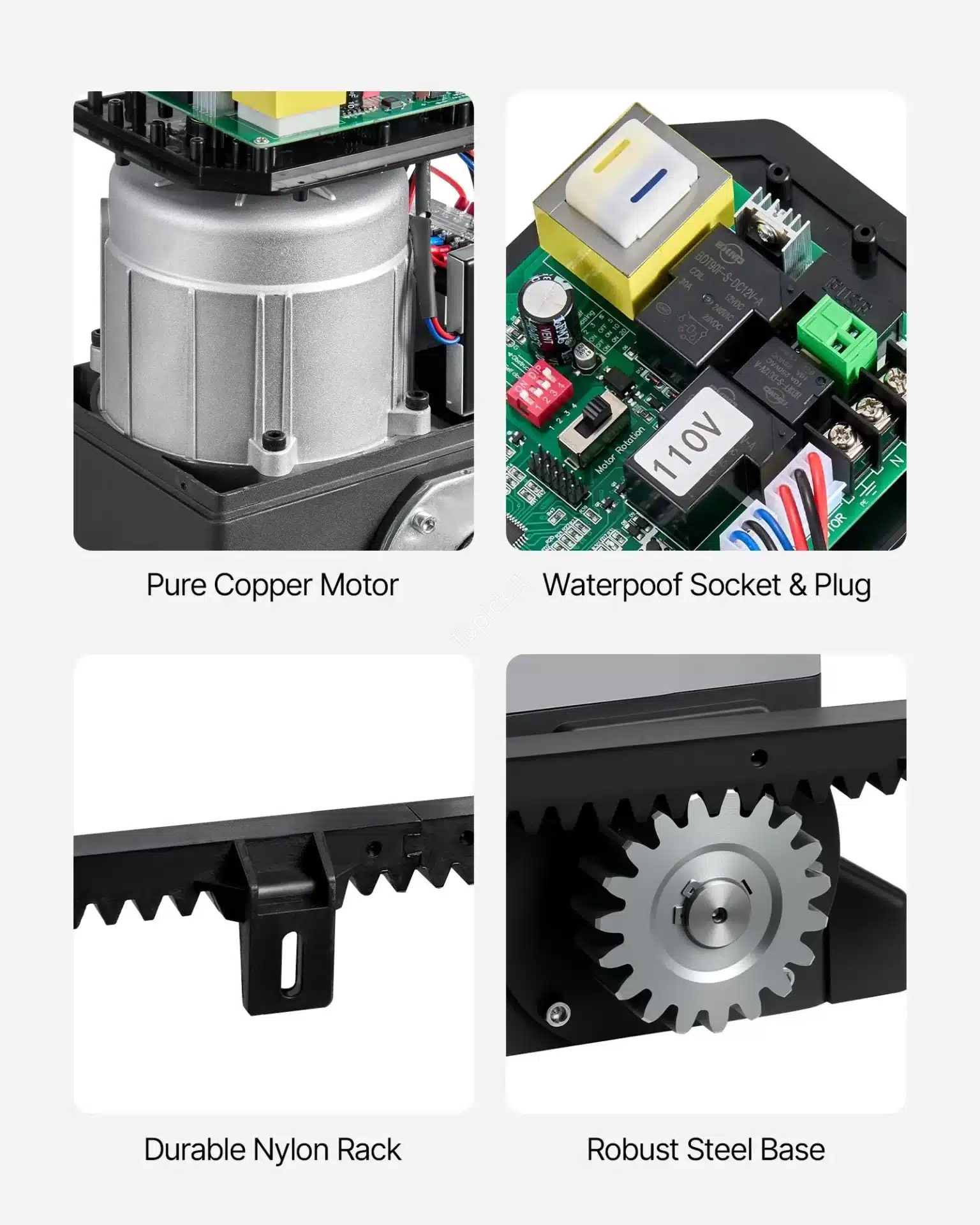 Stumdomų vartų automatikos komplektas, 400 W 1000 kg topick (6) Stumdomų vartų automatikos komplektas, 400 W / 1000 kg - Image 6