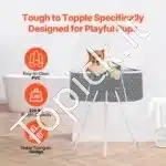 Sulankstoma šunų vonia mažiems ir vidutinio dydžio augintiniams – mėlyna - Image 4