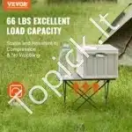 Sulankstomas aliuminio iškylavimo stalas 56,5 × 46 × 40,5 cm - Image 4