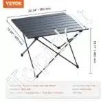 Sulankstomas aliuminio iškylavimo stalas 56,5 × 46 × 40,5 cm - Image 7