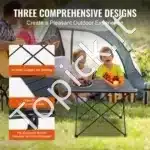 Sulankstomas aliuminio iškylavimo stalas 56,5 × 46 × 40,5 cm - Image 3