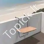 Sulankstomas balkono stalas 59,5 × 40 cm su tvirtinimo sistema - Image 7