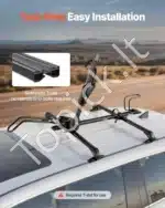 Sulankstomas stogo dviračio laikiklis – 508–737 mm ratams, juodas - Image 6