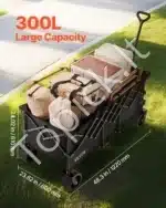 Sulankstomas universalus vežimėlis-karutis su rankena, 204 kg 122x60x61cm - Image 2