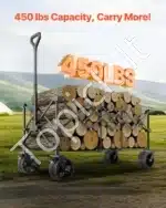 Sulankstomas universalus vežimėlis-karutis su rankena, 204 kg 122x60x61cm - Image 3