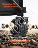 Sulankstomas universalus vežimėlis-karutis su rankena, 204 kg 122x60x61cm - Image 5