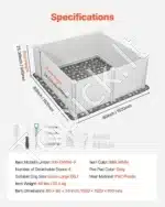 Šuniukų gimdymo dėžė XXL 152x152x61 cm – Patogumas ir saugumas jūsų šunims - Image 7