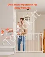 Šunų saugos vartai – balti, sulankstomi, 75–109,2 cm pločio, 914 mm aukščio - Image 6