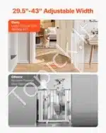 Šunų saugos vartai – balti, sulankstomi, 75–109,2 cm pločio, 914 mm aukščio - Image 7