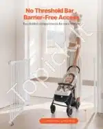 Šunų saugos vartai – balti, sulankstomi, 75–109,2 cm pločio, 914 mm aukščio - Image 8