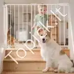 Šunų saugos vartai – balti, sulankstomi, 75–109,2 cm pločio, 914 mm aukščio - Image 2