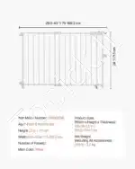 Šunų saugos vartai – balti, sulankstomi, 75–109,2 cm pločio, 914 mm aukščio - Image 3