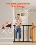 Šunų saugos vartai – juodi, sulankstomi, 65–121,9 cm pločio, 914 mm aukščio - Image 7