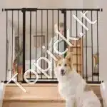 Šunų saugos vartai – juodi, sulankstomi, 65–121,9 cm pločio, 914 mm aukščio - Image 2