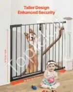 Šunų saugos vartai – juodi, sulankstomi, 65–121,9 cm pločio, 914 mm aukščio - Image 8