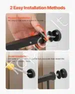 Šunų saugos vartai – juodi, sulankstomi, 65–121,9 cm pločio, 914 mm aukščio - Image 4