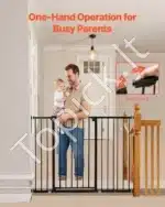 Šunų saugos vartai – juodi, sulankstomi, 65–121,9 cm pločio, 914 mm aukščio - Image 7