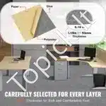 Surenkamos kiliminės plytelės su paminkštinimu, 12 vnt., šviesiai pilkos, 30,5 x 30,5 x 4,83 mm  - Image 2