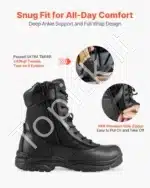 Taktiniai darbo batai, žygio batai, vyriški, juodi (EU 42-43) - Image 3