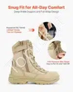 Taktiniai darbo batai, žygio batai, vyriški, smėlio spalvos (EU 44) - Image 3