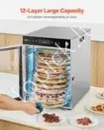 Talpi džiovyklė maisto produktams su 12 padėklų 800W - Image 4