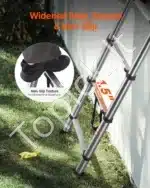 Teleskopinės nerūdijančio plieno kopėčios – 254 cm - Image 7