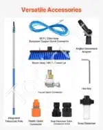 Teleskopinis plovimo šepetys su vandens žarna, 9 m - Image 6