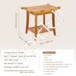 Tikmedžio Dušo Suoliukas 56x36.5x47 cm - Image 6