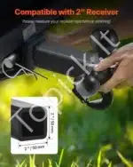 Trijų rutulių tralo kablio galvutė su kabliu 50 mm imtuvas – 47,6/50/58,7 mm rutuliai, juoda - Image 3