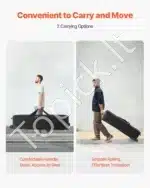 Tvirtas krepšys su ratukais studijos įrangai, 118x37x30 cm - Image 3