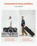 Tvirtas krepšys su ratukais studijos įrangai, 131x36.5x38 cm - Image 3