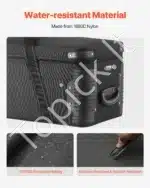 Tvirtas krepšys su ratukais studijos įrangai, 131x36.5x38 cm - Image 4