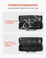 Tvirtas krepšys su ratukais studijos įrangai, 131x36.5x38 cm - Image 6