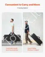 Tvirtas krepšys su ratukais studijos įrangai, 910x300x355 mm - Image 3