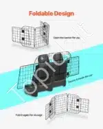 Universalios metalinės automobilio grotelės augintiniams (928 x 423 mm) - Image 3