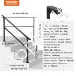 Universalus laiptų turėklas 4-5 laipteliams 138 cm ilgio, 1380 x 84 x 920 mm - Image 6