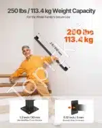 Universalus metalinis sieninis turėklas (121,5 cm) - Image 3