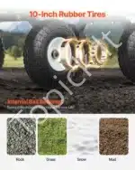 Universalus sodo vežimėlis-karutis su nuimamais šonais, 300 kg - Image 5