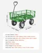 Universalus sodo vežimėlis-karutis su nuimamais šonais, 408 kg - Image 7