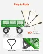 Universalus sodo vežimėlis-karutis su nuimamais šonais, 408 kg - Image 6