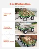 Universalus sodo vežimėlis-karutis su nuimamais šonais, 544 kg - Image 3