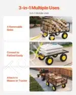 Universalus sodo vežimėlis-karutis su nuimamais šonais, 635 kg - Image 3