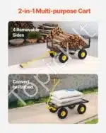 Universalus sodo vežimėlis-karutis su nuimamais šonais, 408 kg - Image 3