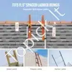 Universalus stogo kopėčių kabės stabilizatorius, plieninis, 58×36×25 cm - Image 6