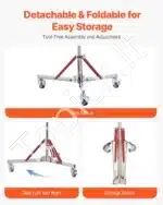 Universalus studijos stovas su ratukais, 320 cm / 20 kg - Image 6